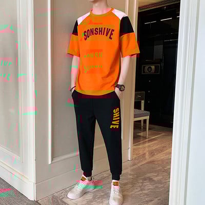 Meeste vabaaja komplekt pikkadest pükstest ja T-särgist