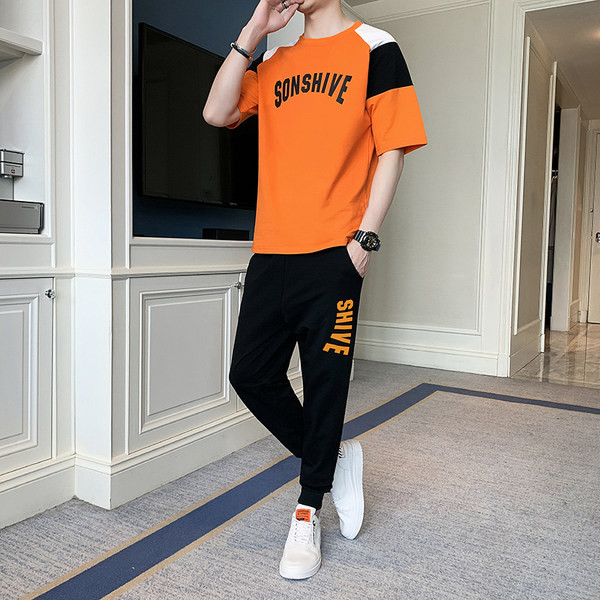 Meeste vabaaja komplekt pikkadest pükstest ja T-särgist