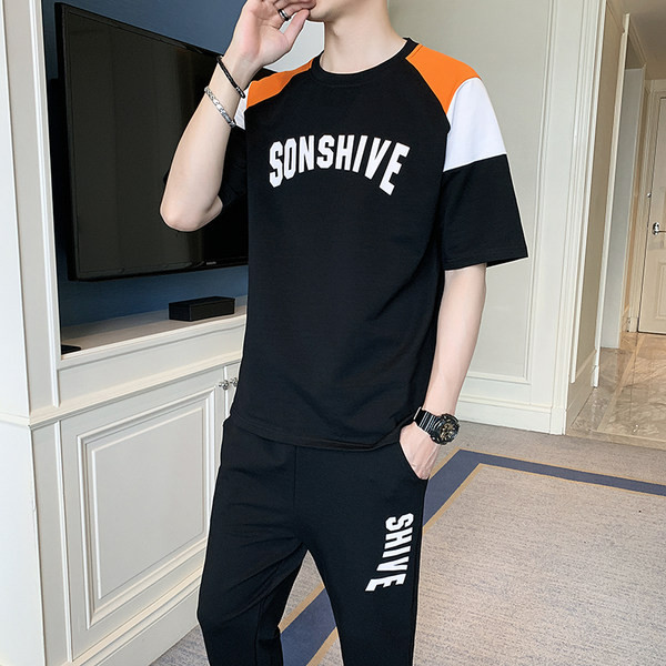 Meeste vabaaja komplekt pikkadest pükstest ja T-särgist