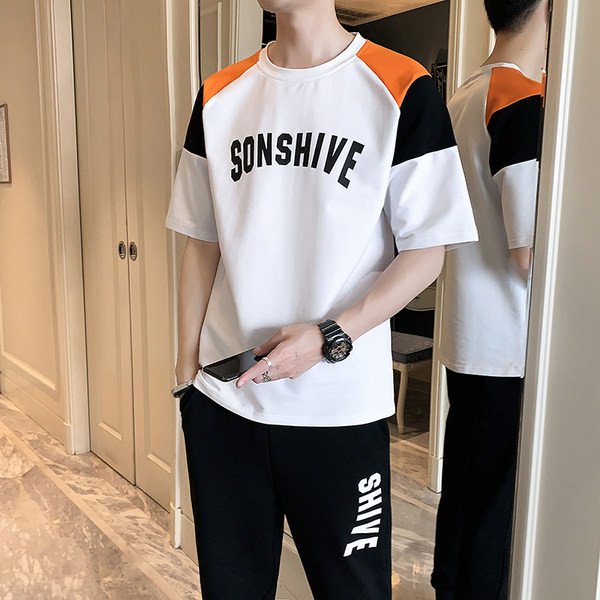 Meeste vabaaja komplekt pikkadest pükstest ja T-särgist