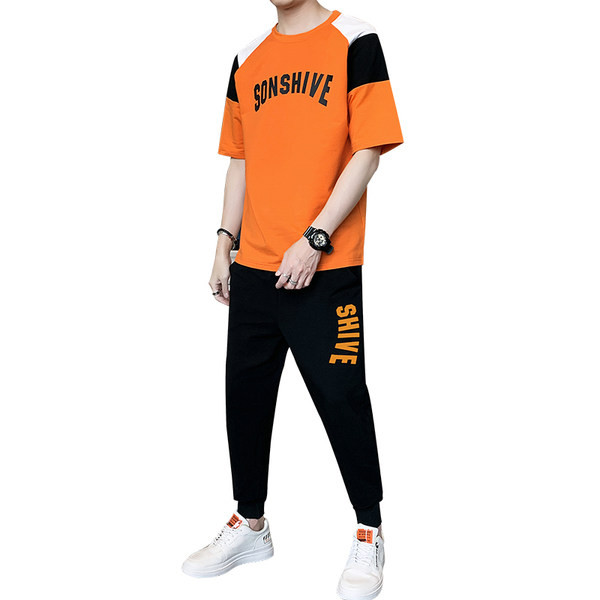 Meeste vabaaja komplekt pikkadest pükstest ja T-särgist