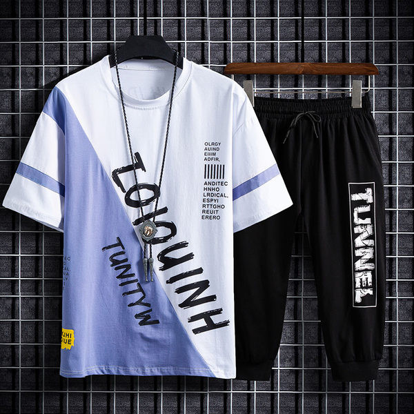 Vīriešu ikdienas komplekts ar uzrakstiem - divās daļās