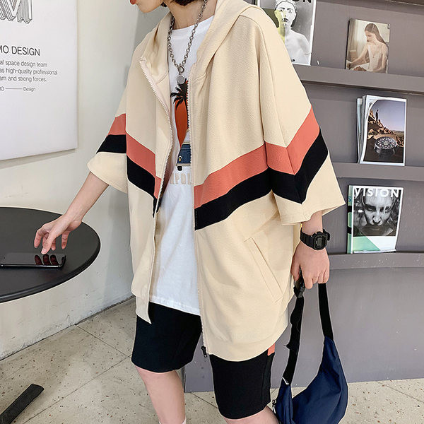 Καλοκαιρινό σετ για άνδρες - τοπ με 3/4 μανίκια και σορτς