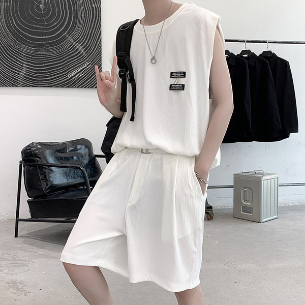 Ежедневен памучен сет - потник и шорти