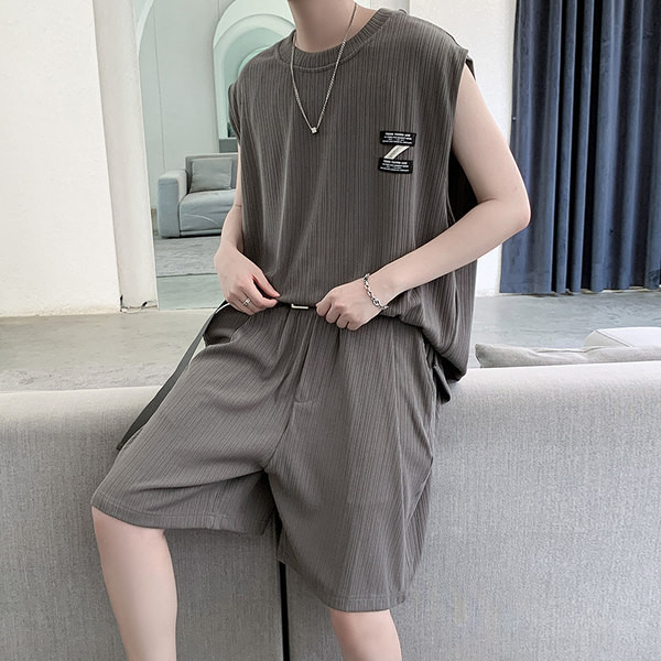 Ежедневен памучен сет - потник и шорти