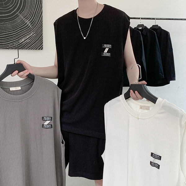 Ежедневен памучен сет - потник и шорти