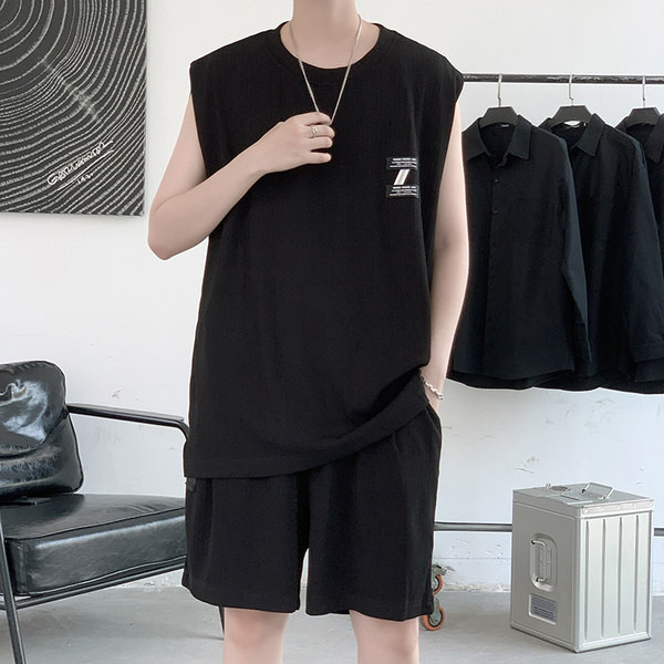 Ежедневен памучен сет - потник и шорти