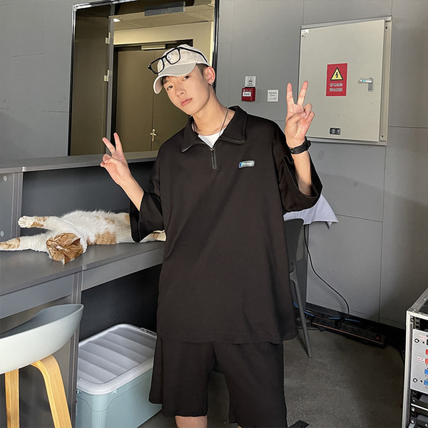 Широк ежедневен сет - блуза с 3/4 ръкав и шорти