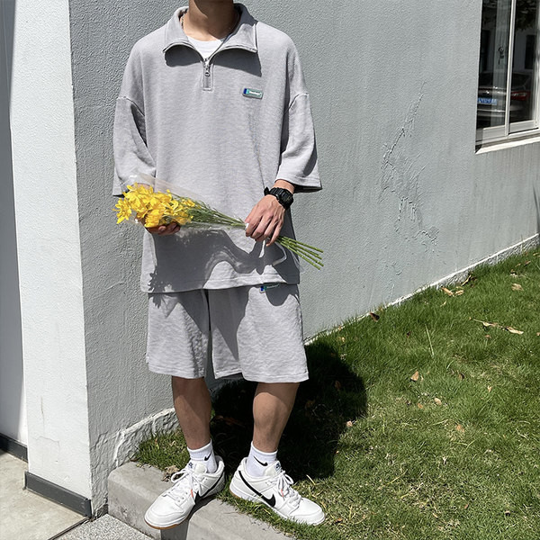 Широк ежедневен сет - блуза с 3/4 ръкав и шорти