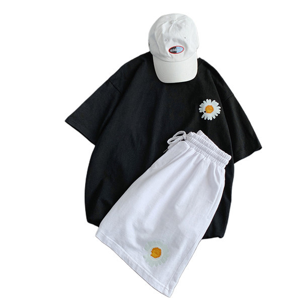 Летен сет за мъже с апликация маргаритка