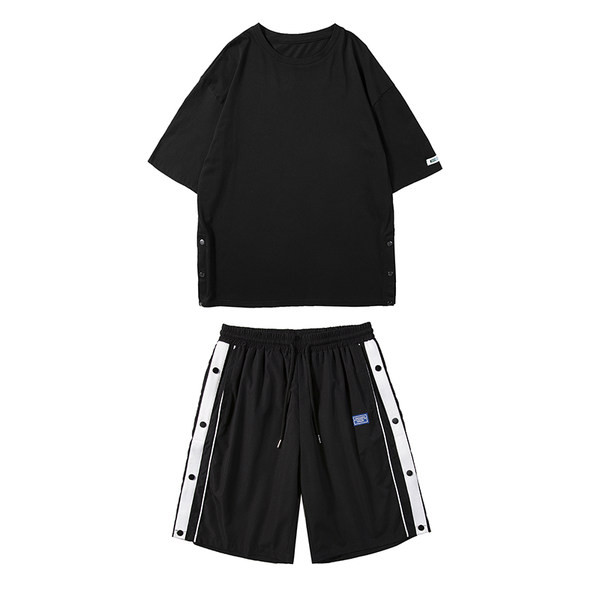 Καλοκαιρινό σετ για άντρες - μπλούζα με 3/4 μανίκια και σορτς με δωρεάν περικοπή