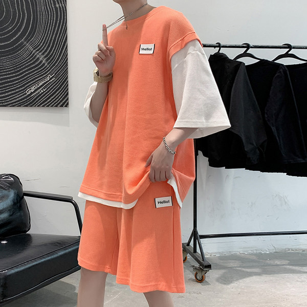 Ανδρικό αθλητικό καθημερινό σετ - μπλουζάκι και σορτς