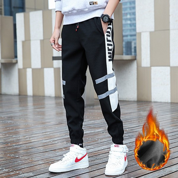 Kahes värvitoonis kirjadega meeste spordipüksid