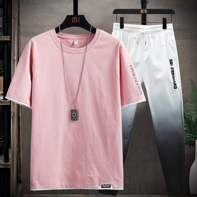 Ανδρικά αθλητικά σετ από μπλουζάκι με κοντά μανίκια και σορτς