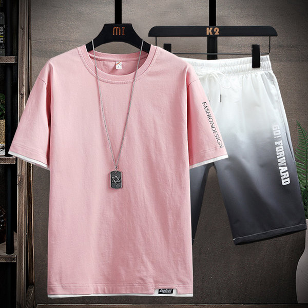 Ανδρικά αθλητικά σετ από μπλουζάκι με κοντά μανίκια και σορτς