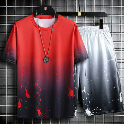 Meeste kaheosaline spordikomplekt - lühikesed püksid ja T-särk