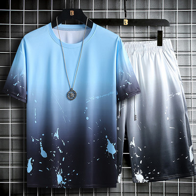 Meeste kaheosaline spordikomplekt - lühikesed püksid ja T-särk