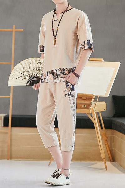 Muški komplet iz dva dijela - majica i hlače 7/8