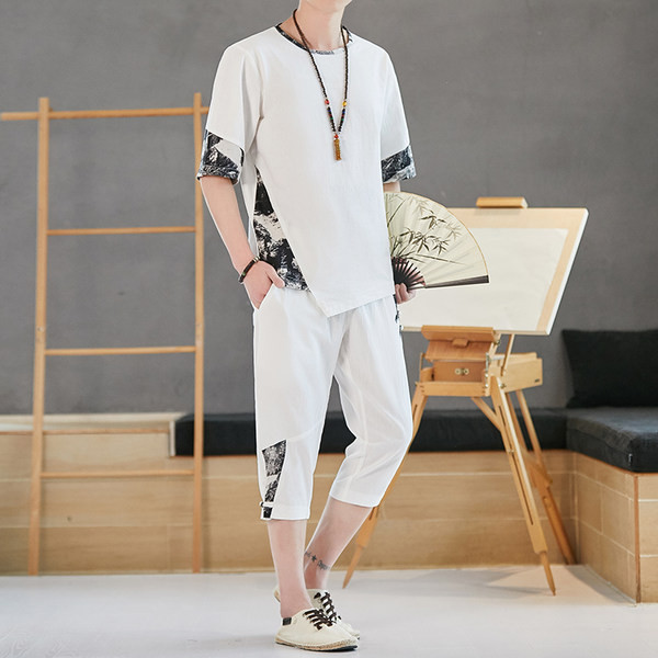 Muški komplet iz dva dijela - majica i hlače 7/8