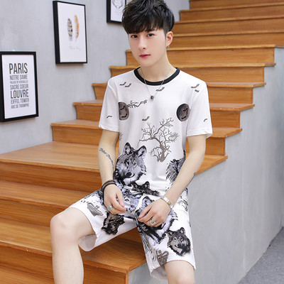 Meeste vabaaja komplekt valge ja must