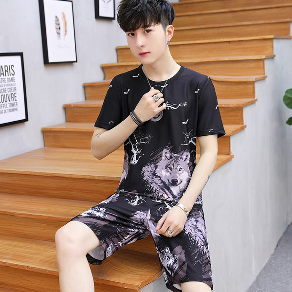 Meeste vabaaja komplekt valge ja must