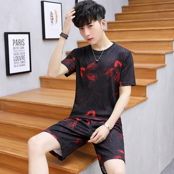 Meeste vabaaja komplekt valge ja must