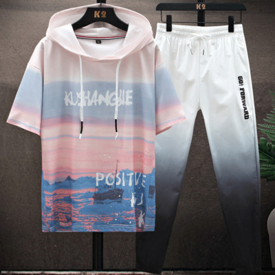 Novi model muškog kompleta majica s kapuljačom i hlačama