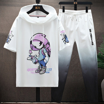 Novi model muškog kompleta majica s kapuljačom i hlačama