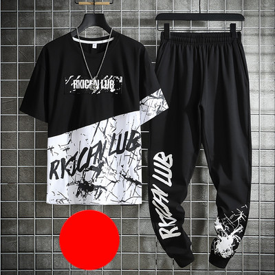 Καθημερινά αθλητικά σετ μπλουζών και παντελόνι με απλικέ