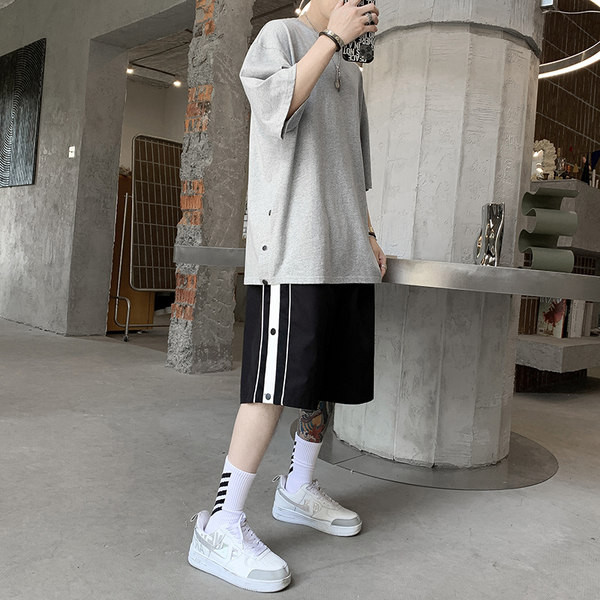 Ανδρικά αθλητικά-casual σετ μπλουζών και σορτς με κουμπιά