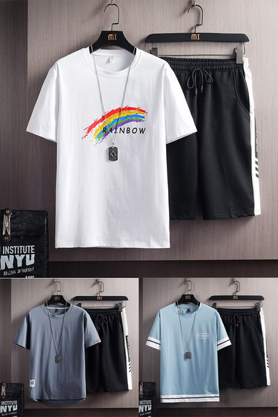 Casual σετ μπλουζών και σορτς σε τρία μοντέλα