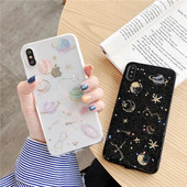 Husa din silicon pentru iPhone X / XS cu particule stralucitoare
