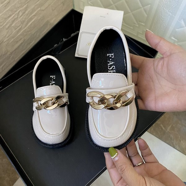 Bērnu ikdienas lakādas apavi ar plakanu zoli meitenēm