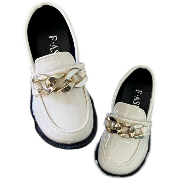 Bērnu ikdienas lakādas apavi ar plakanu zoli meitenēm