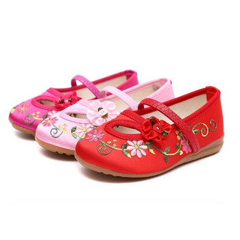 Casual παπούτσια με κεντημένα λουλούδια για κορίτσια