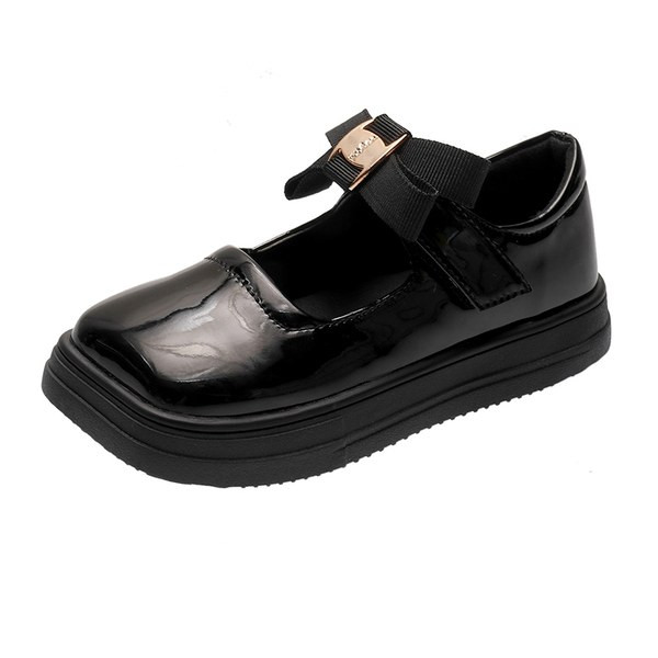 Ādas bērnu apavi ar lenti meitenēm