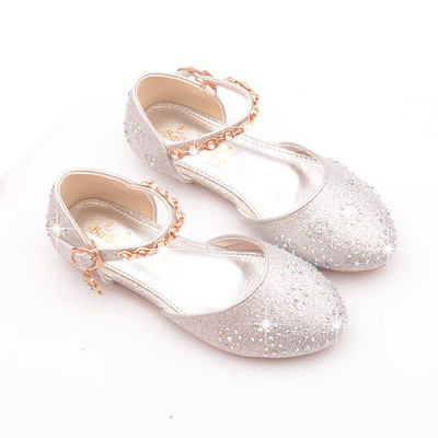 Laste läikivad pandla ja ripatsiga kingad