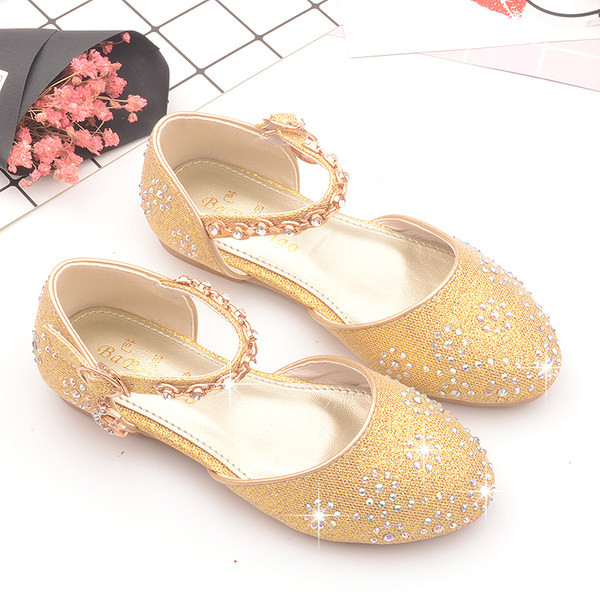 Laste läikivad pandla ja ripatsiga kingad