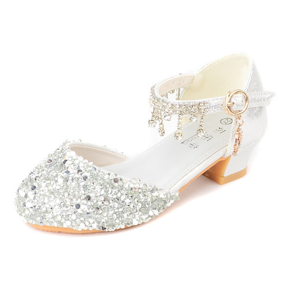 Mūsdienīgi bērnu apavi ar akmeņiem un sprādzi