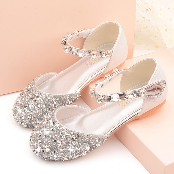 Sjajne dječje cipele s kamenčićima - za djevojčice