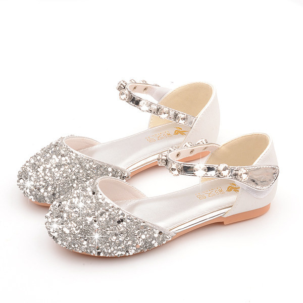 Sjajne dječje cipele s kamenčićima - za djevojčice