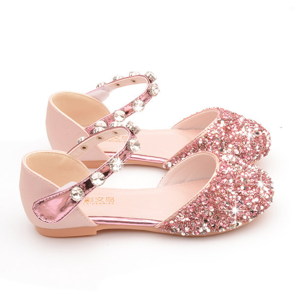 Sjajne dječje cipele s kamenčićima - za djevojčice