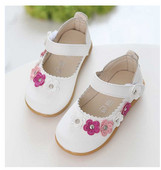 Pavasario-rudens batai iš eko odos su 3D gėlėmis