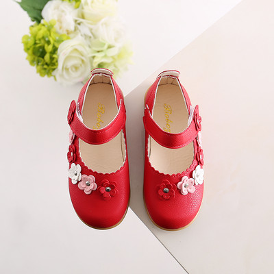 Pavasario-rudens batai iš eko odos su 3D gėlėmis