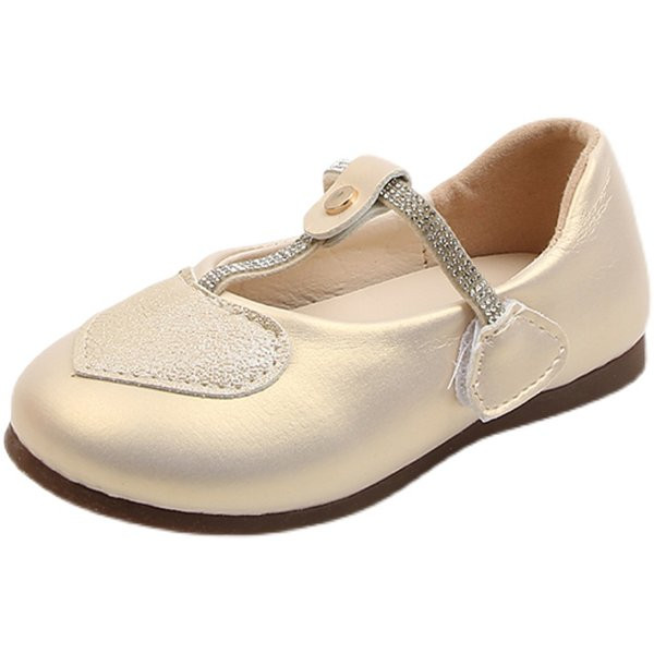 Dječje kožne cipele s kamenčićima i ravnim potplatom