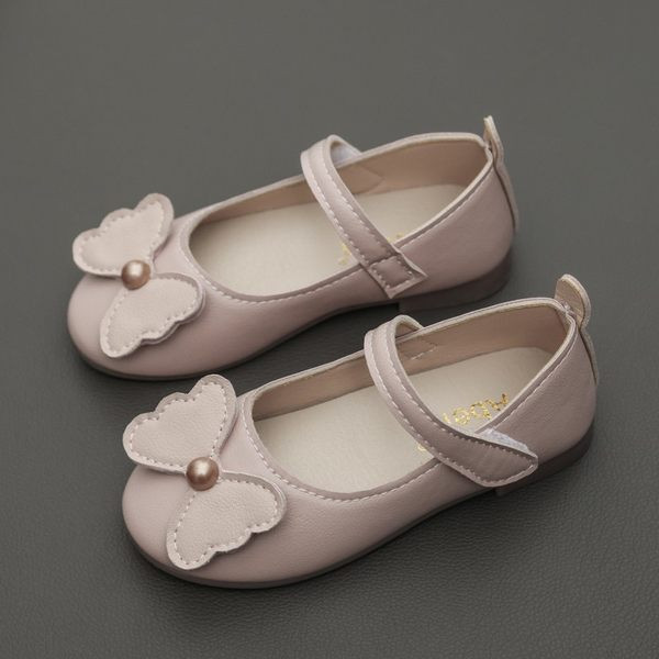 Παιδικά έκο δερμάτινα παπούτσια με επίπεδη σόλα και τρισδιάστατο στοιχείο