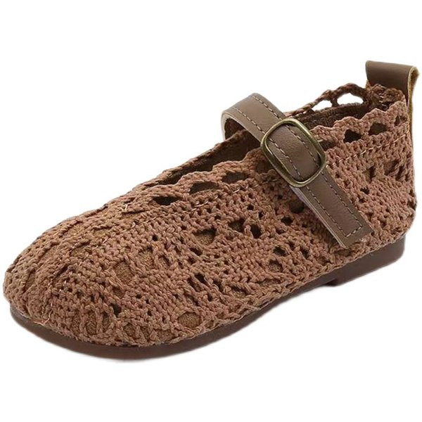 Πλεκτά παιδικά παπούτσια με αγκράφα