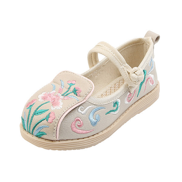 Ikdienas apavi ar plakanu zoli un izšuvumu meitenēm