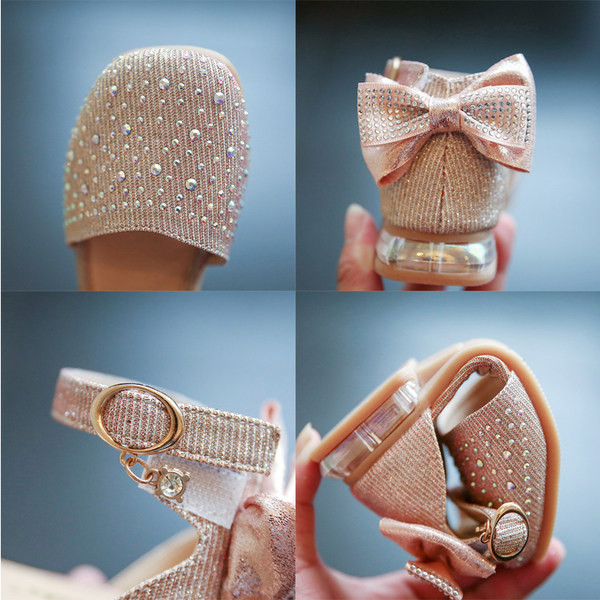 Mūsdienīgi tekstila apavi ar spīdīgu efektu meitenēm