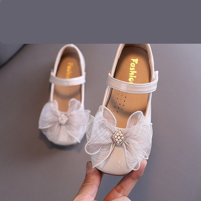 Casual παπούτσια με κορδέλα στερέωσης velcro και μαργαριτάρια για κορίτσια